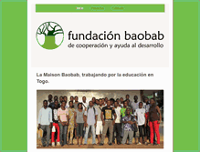 Tablet Screenshot of fundacionbaobab.com